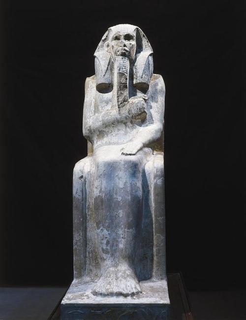 grandegyptianmuseum:Seated Statue of King DjoserThis statue, found in a closed room called Serdab, n