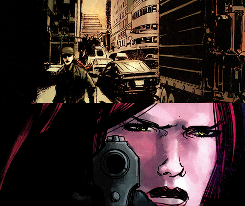  Black Widow | The Things They Say About Her “Times stops. Time stands still. Time spits in your eye and grins. The wheel stops spinning, your gamble fails, the numbers went against you after all. You lose, Natasha.” 