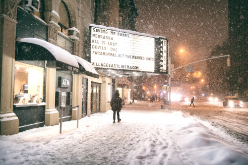 snowstorm, east village, new york city