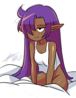 bigdeadalive:  15-minute Shantae sketch.   ;9