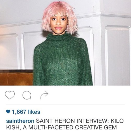 ICYMI my interview with kish kilo is live on saint heron! We discussed identity politics, her lifestyle brands, the Internet, and her new album. “I have kind of a problem with the framework that your life has to be such a curated thing. It’s somewhat...