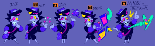 Concepts For Some Of Spamton's Battle Sprite Poses And A Bonus (Frisk Doesn't Have A Finalized Dark World