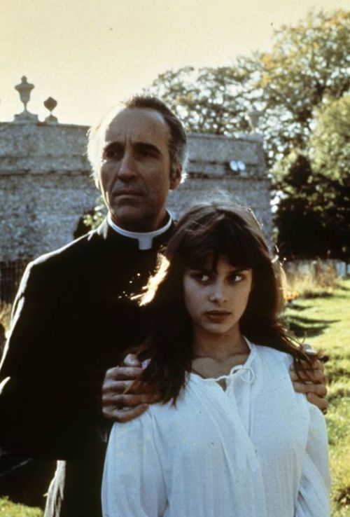 triste-guillotine:Christopher Lee and a young Nastassja Kinski in “To the devil a daughter&rdq