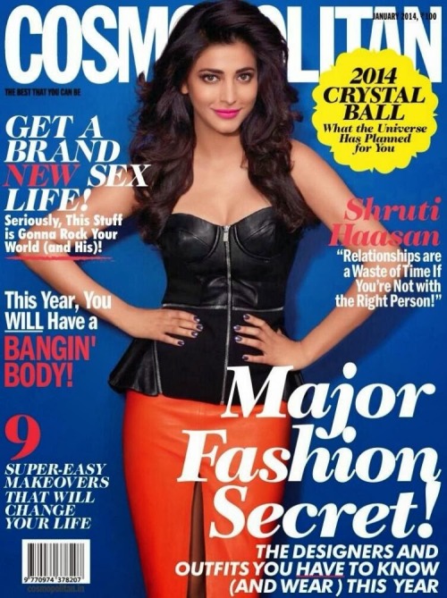 Shruti Haasan - Cosmopolitan India January 2014