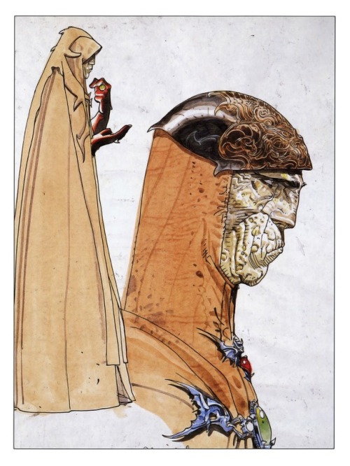 talesfromweirdland:Some of Mœbius’s designs for WILLOW (1988).
