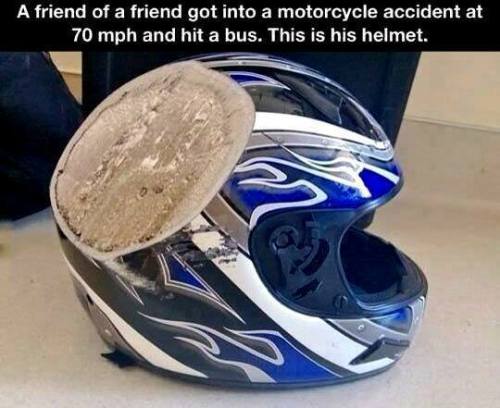 thisisdelia:emt-rj:I do not know the individual involved in this, but, as an EMT, I feel compelled to post things like this.  Wear a damn helmet, guys.  I know you may think you look awesome and all the ladies will love how reckless you are, but you’re