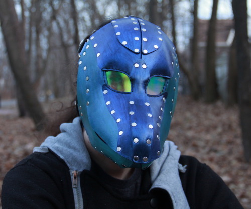 Heres The New Dragon Hood Mask! The Surface Is Finished With A Range Of Shimmery Blues, And The Eyes