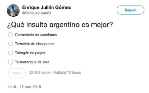 Nadie insulta como los argentinos...