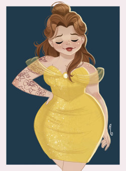 gothamsmermaid: boredpanda:    Curvy Disney Pinups By Ashley Beevers    THESE ARE SO CUTE. 