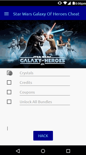 Star Wars Galaxy Of Heroes Hack Cheats