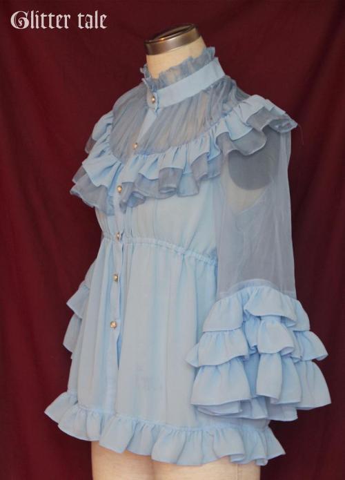 [The Summer Minuet]Material: Chiffon and organza*seen through on collar and arms partsColor: Many co