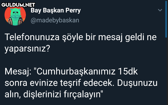 Bay Başkan Perry...