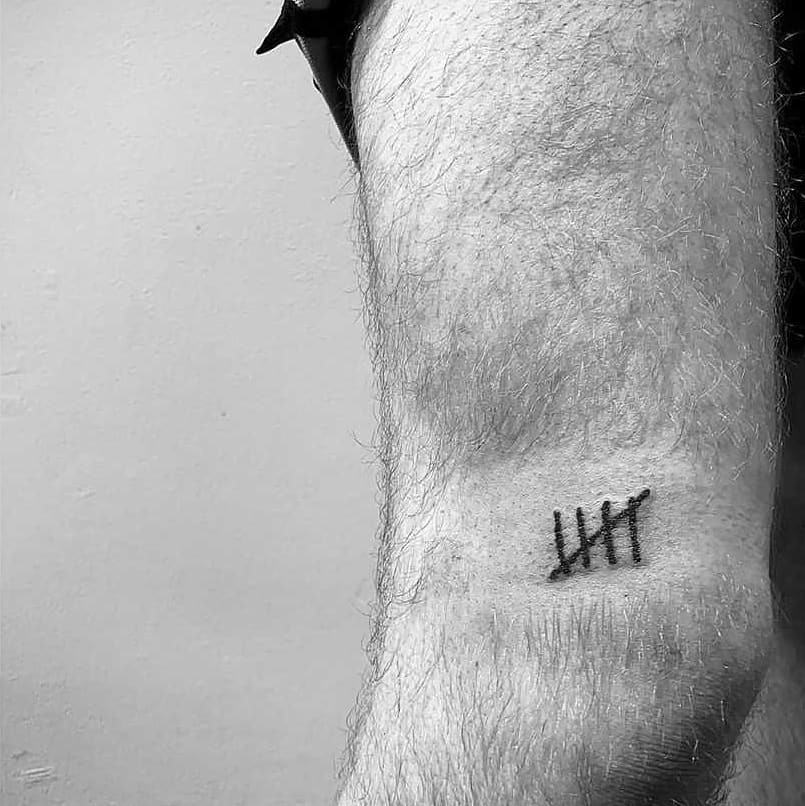 Stick and Poke Tattoo — #Repost @winexcrimes ・・・ Handpoked tally marks...
