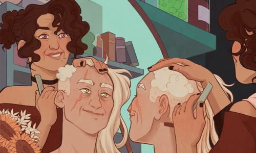 catiadraws:  I never uploaded my previews for my pages in @hattersarts upcoming zine, That But Lesbi