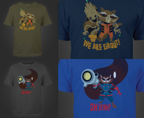 New OH YEAH and Rocket is Groot from Guardians of The galaxy T-shirts available at Welovefine