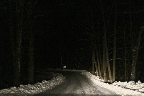 highways-are-liminal-spaces:Driving through rural New England after midnight in a snowstormNovember 