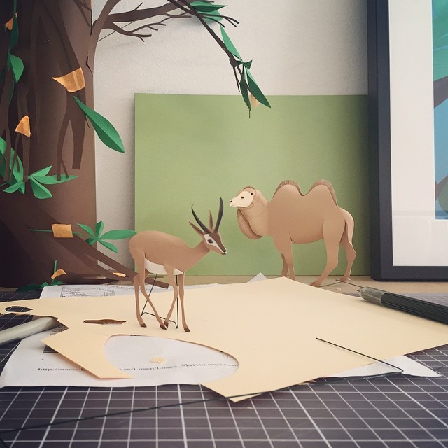 instagram:  Creating 3-D Characters From Paper and Scalpel with @fidelisundqvist