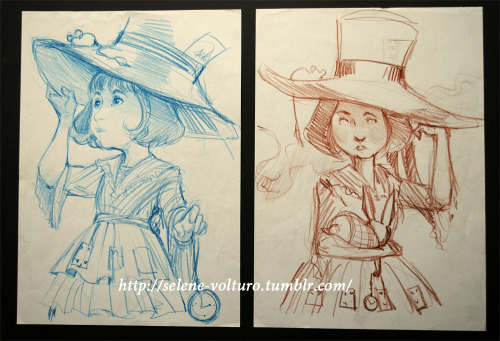 Sketches of my “Alice in Wonderland” school project :)