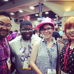 themaskedman:  We ran into Rebecca Sugar &amp; Ian Jones-Quartey! They were so very nice~! #sdcc #stevenuniverse 