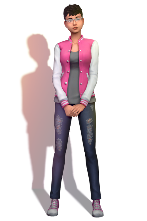 Accidentally made a cute girl while fixing some randomly generated townies, so here she is ⮇ CC link