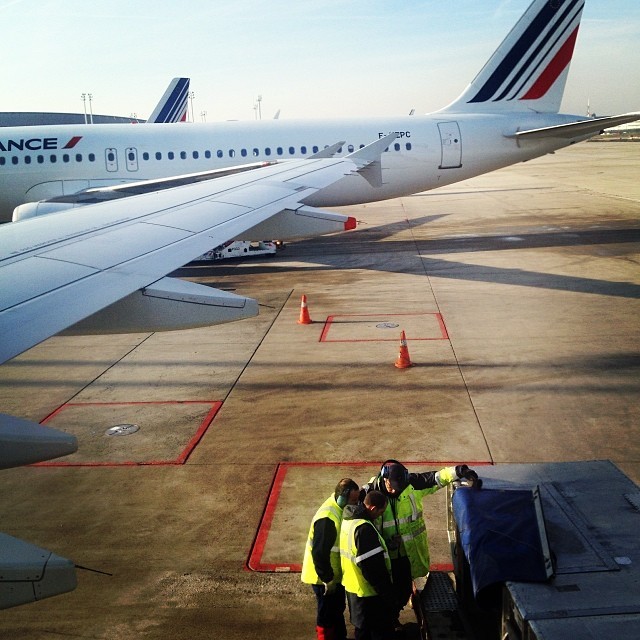 The French in France. On board to Nice.  (at Aéroport Paris-Charles de Gaulle (CDG))