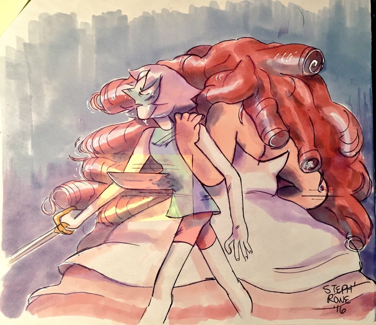 stephanierowe-art:  “You can’t become my prince…” 