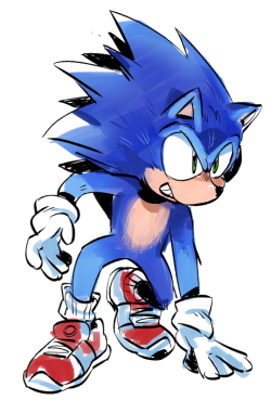 ballad-of-gilgalad:  Put some quick inks on that Sonic picture.