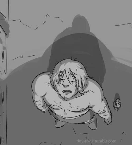 tiny-rook:  Pavel does not deal well with things that are bigger than him. Rayen is not impressed because she is used to this.