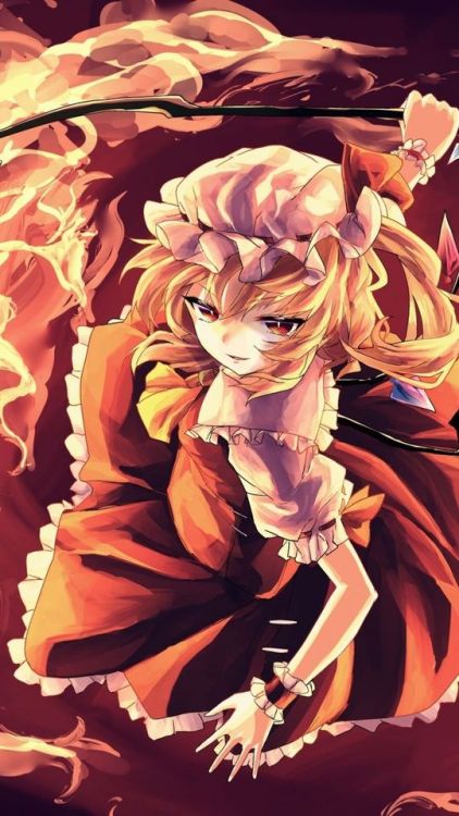 Anime, Flandre Scarlet, anime girl, artwork, 720x1280 wallpaper @wallpapersmug : https://ift.tt/2FI4