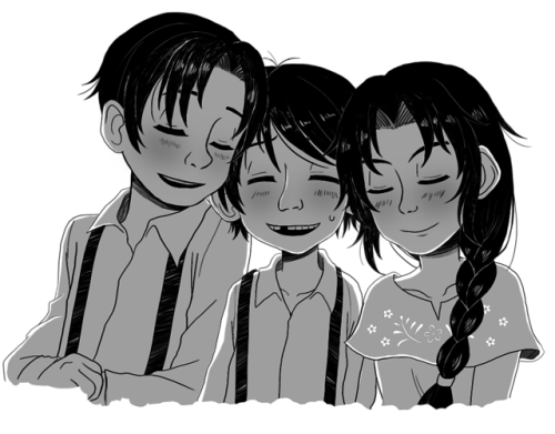 doodle of the Santa Cecilia trio in @pengychan ‘s fic The Heaven and Earth Series~ it’s a bunch of s