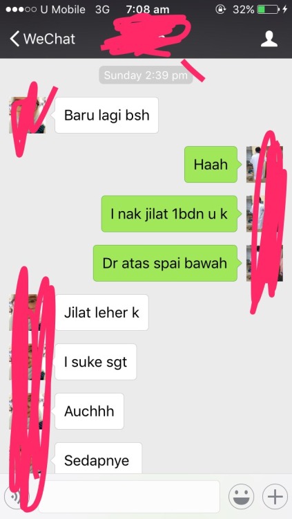 faizzwan: alankquick: Hasil menjala di wechat Bini yg sangap part 1 Nak id reblog dlu thoqqq…