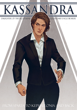 denimcatfish:  Kassandra in her black suit.