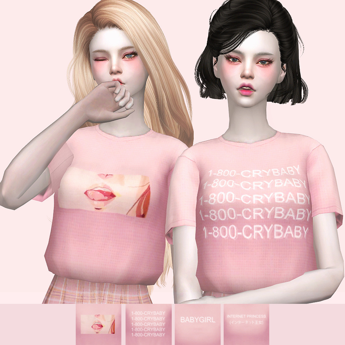 sims 4 cc pink