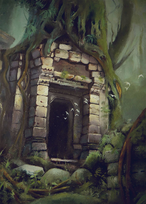 dailyadventureprompts:Dungeon: Cairn of the Sorwood Giant“Tresspass not the threshold, as the 