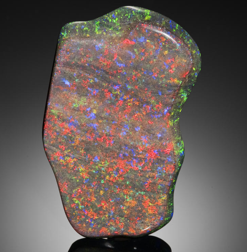 Matrix Opal with Extensive Red Fire - Andamooka, South AustraliaLike most matrix opal material from 