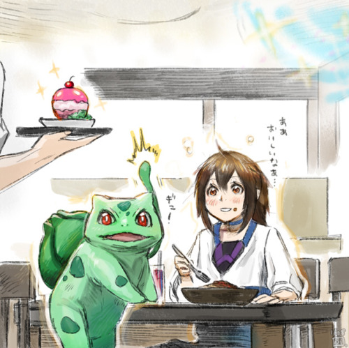 bulbasaur-propaganda: Artist  ふむな draws and imagines her life with her starter in an adorable comics.
