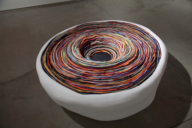 red-lipstick:  Andrea Myers (b. 1979) - 1: Drip Drop, 2012  Sculpture: Layered Fabrics