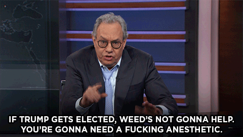 fedswatching:thedailyshow:Lewis Black has a message for millennials planning to sit out the presiden