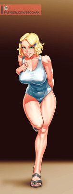 bbc-chan: Swimsuit Lea A new sprite I did for ManorStories’ visual novel game Sylvia.  Become a PATRON 