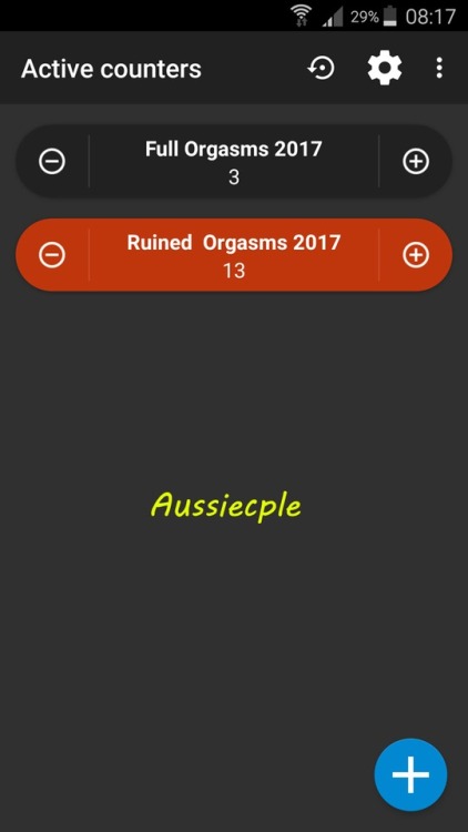 Last years orgasm count for Mr A.We had agreed on 8 in total for the year, however there were numero