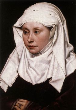 lyghtmylife:  MASTER of Flémalle [Netherlandish Northern Renaissance Painter, ca.1375-1444] Portrait of a Womanc. 1430Wood, 41 x 28 cmNational Gallery, London 