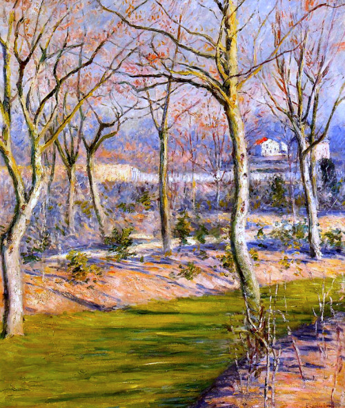 bofransson: The Garden at Petit Gennevilliers in Winter Gustave Caillebotte - circa 1894