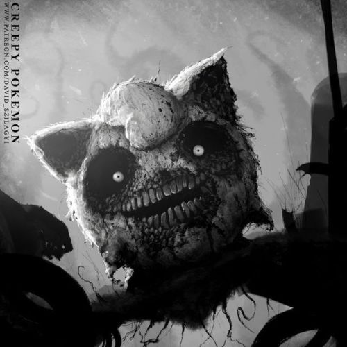imagineians - sixpenceee - Creepy Pokemon by David Szilagyi....