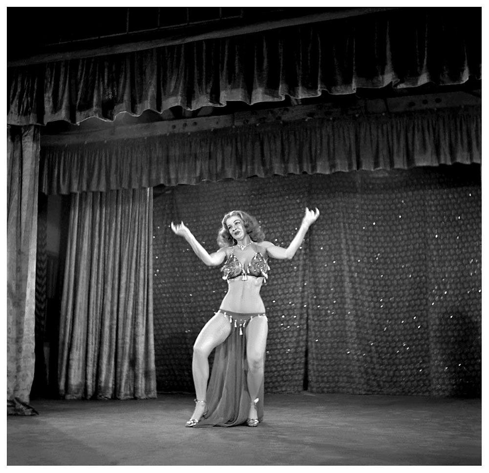 Tempest Storm  Appearing in a publicity still for the 1953 Burlesque film: &ldquo;A