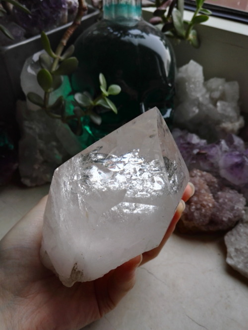 Look at this huge clear quartz point I found at the flea market ❄tumblr | Instagram | Etsy Shop