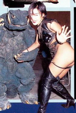 zombietango:  Gamera with his stripper wife