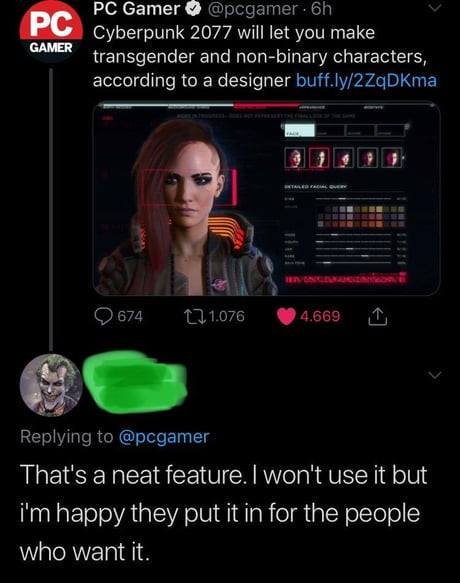 brendanicus:mayanangel:proper response.A gamer with a Joker avatar being supportive of trans people 