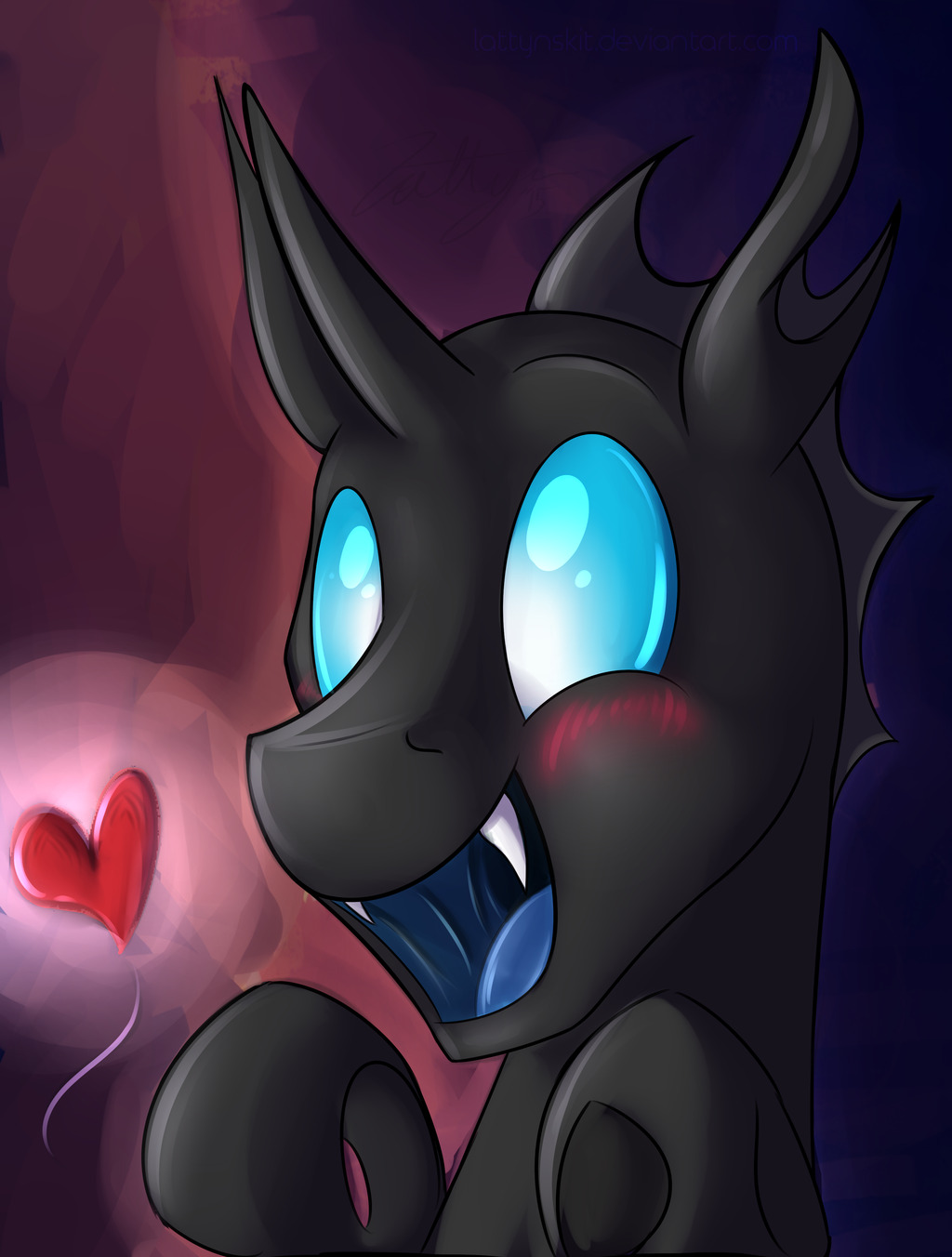 lattynskit:Cute Changeling being happy This Changeling wants your wuv. Will you give