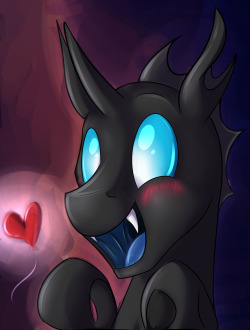 lattynskit:Cute Changeling being happy This Changeling wants your wuv. Will you give him your wuv? 