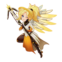 nymre:mercy charm drawing. even tho i don’t know how to make charms lmao.. :’) 
